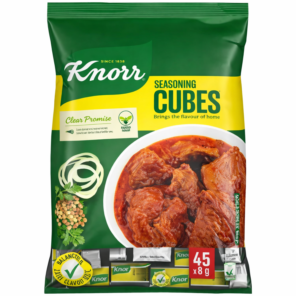 Knorr Beef Seasoning Cubes – 50 Cubes, 400g – Rich Savory Flavor, Multipurpose Bouillon Stock for Soups, Stews, Rice, African & Caribbean Cooking, MSG-Free, Flavor Enhancer for Meat Dishes