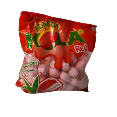 Bonbon Kola Red – African Mint Candy with Kola Flavor – Refreshing Spicy Hard Candy – Traditional West African Sweet – Imported Snack from Africa – Cooling Menthol Taste – 100g Bag – Popular African Confectionery