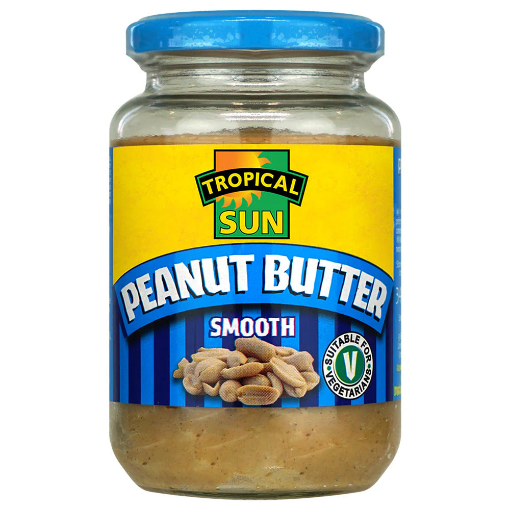 Tropical Sun Smooth Peanut Butter Creamy Spread | Natural Peanut Butter for Bread Toast Cooking Baking | African Caribbean Grocery Pantry Staple