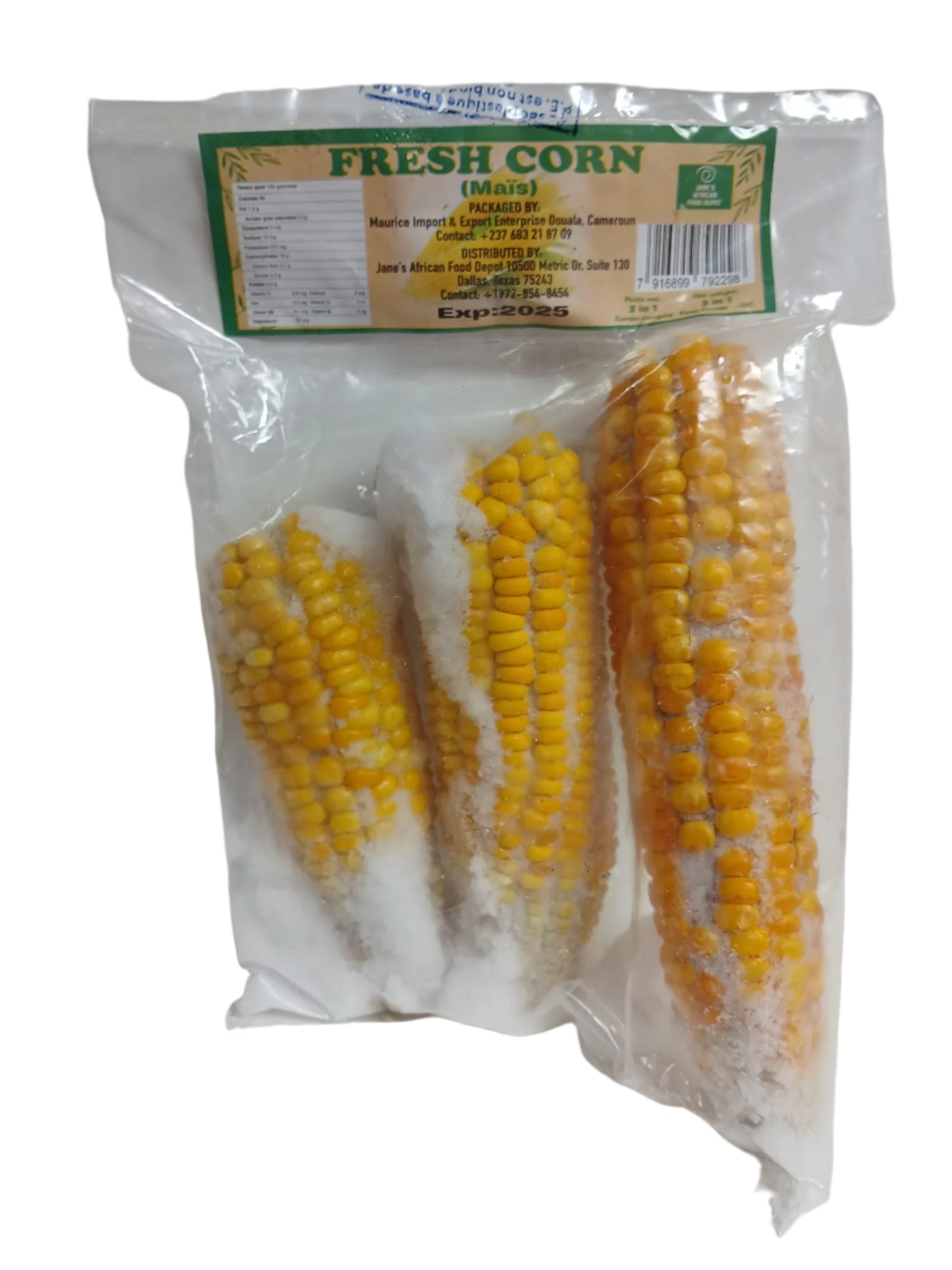 Fresh Frozen Corn (Mais) - 100% Natural & Ready to Cook