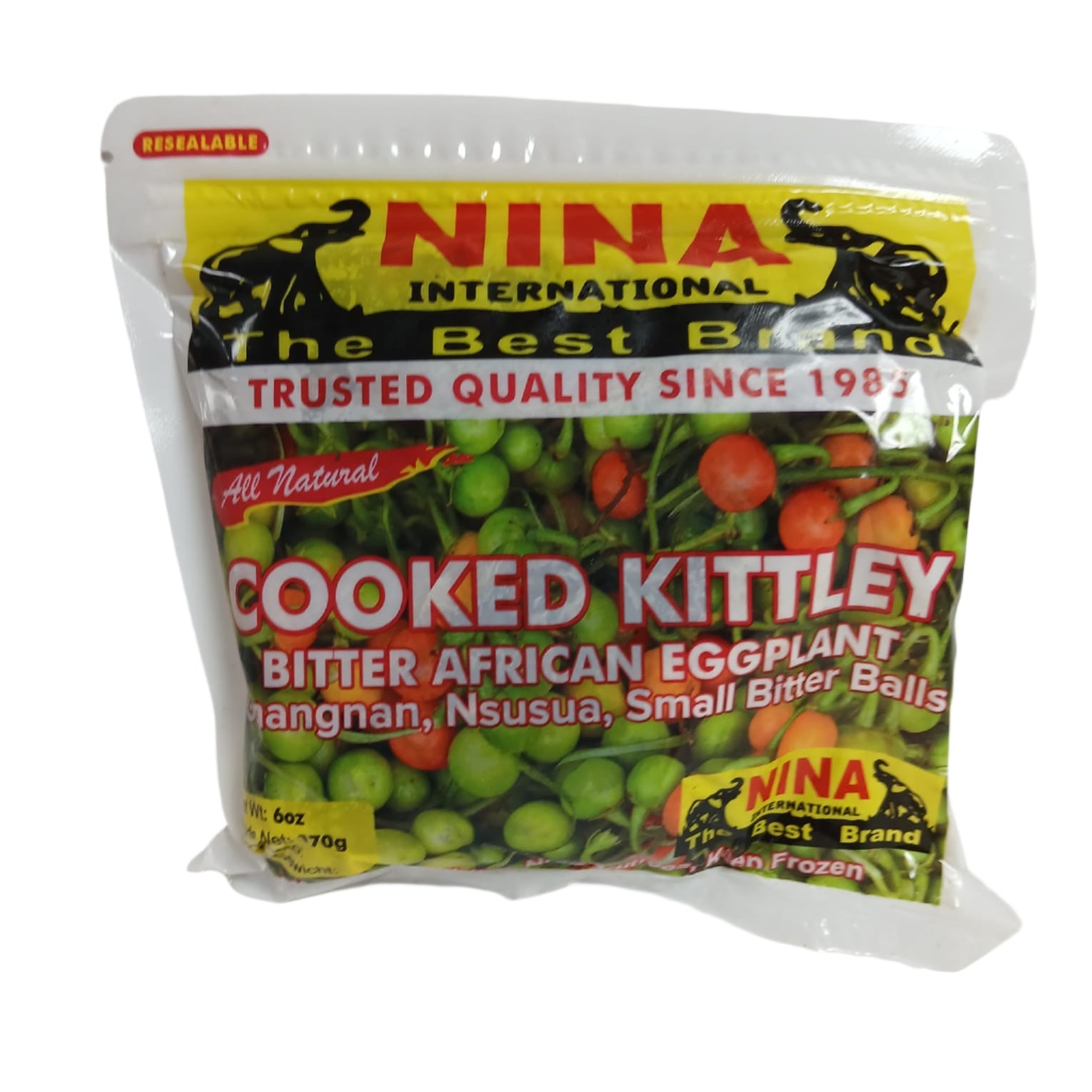 Cooked Kittley (Bitter African Eggplant) - 6oz