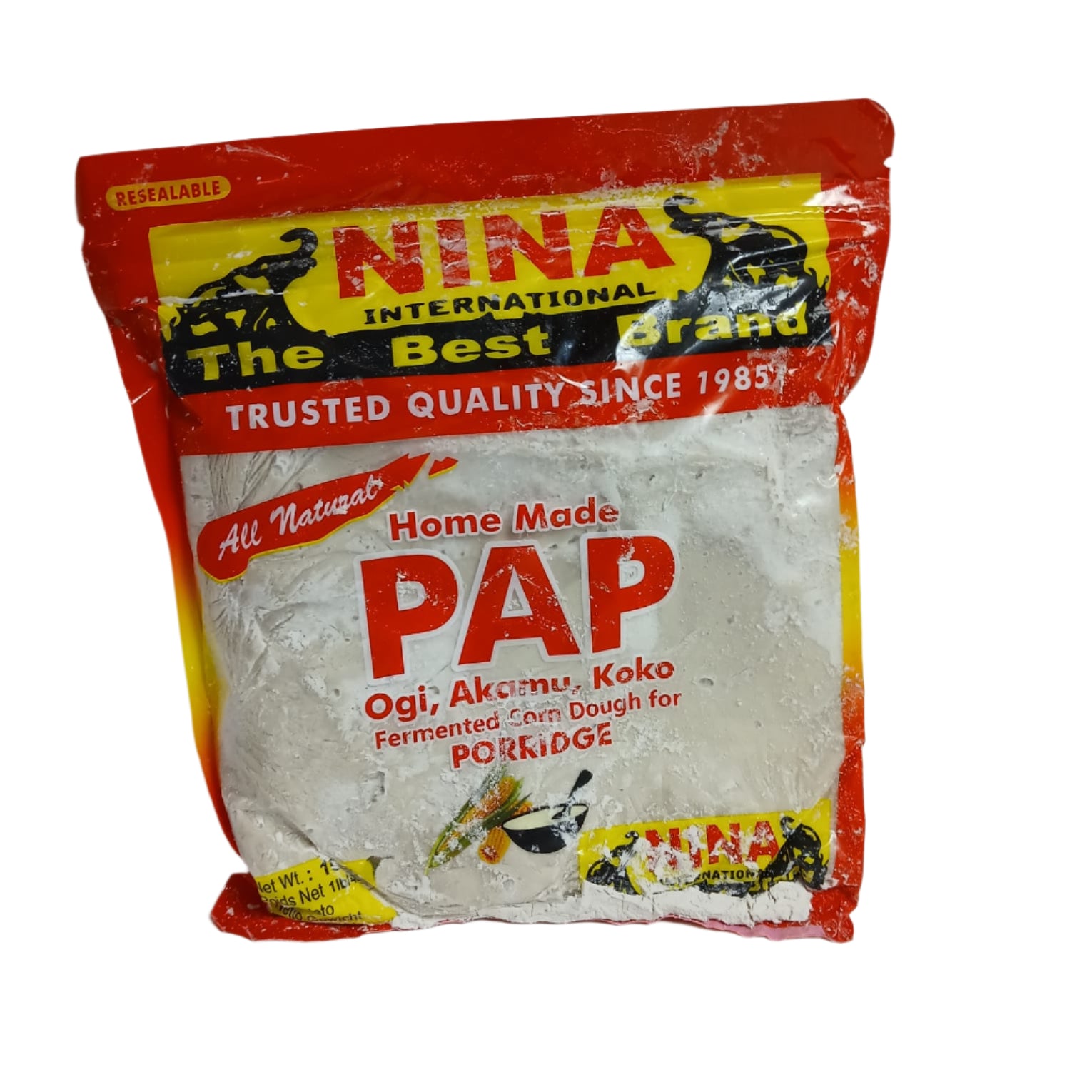 Nina International Home Made PAP (Ogi, Akamu, Koko) – Fermented Corn Dough for Porridge