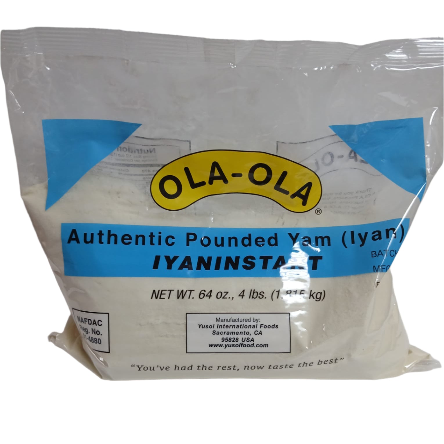 Ola-Ola Authentic Pounded Yam – 4 lbs (1.815 kg)