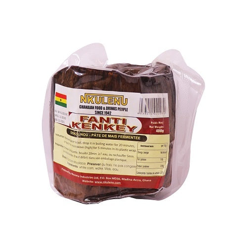 Nkuluenu Fanti Kenkey – Authentic Ghanaian Fermented Corn Dough – Ready to Eat Traditional African Food – Fully Cooked, Natural Ingredients – 400g Pack – Classic West African Cuisine – High in Fiber – Non-GMO Cornmeal - pack of 2