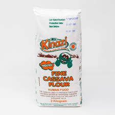 Kinazi Fine Cassava Flour 2kg (Kanaji Cassava Flour) – 100% Pure Natural Cassava Root Flour, Gluten Free Flour, Grain Free, Paleo Friendly, Vegan, Non-GMO, African Fufu Flour, Baking & Cooking Flour Substitute