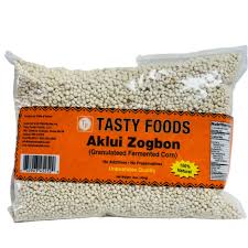 Tasty Foods Aklui Aklui Zogbon – Traditional African Fermented Corn Snack, Ghanaian Aklui Zogbon, Dry Fermented Maize Grits, Authentic West African Food, Natural, Non-GMO, Vegan, Gluten Free, Healthy Ethnic Snack