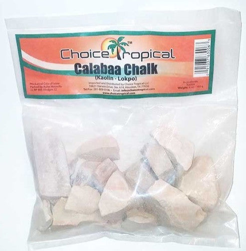 Calaba Chalk – Natural Kaolin Clay Chunks for External Use, Rituals, Detox Support, and Traditional Applications – Edible Clay Alternative – Raw African White Clay – Lokpo / Nzu – 250g Bag
