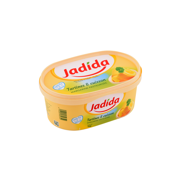 Jadida Premium Margarine Spread 1kg | Creamy Table Butter Alternative for Cooking Baking Toasting | Imported African Kitchen Essential